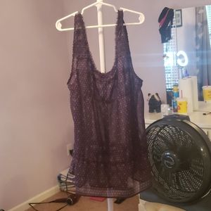 American Eagle Purple Heart Motif Tank Top